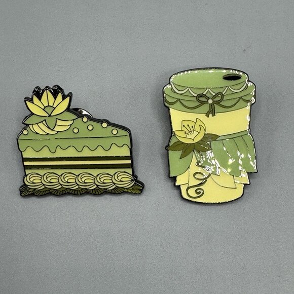 Loungefly Disney Princess Cake & Drink Blind Enamel Pin Set TIANA New Open Box - Picture 2 of 3